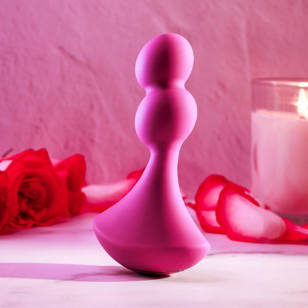 Gender X BALL GAME - Pink USB Rechargeable Vibrating Butt Plug (13.5 cm, Body-Safe Silicone)