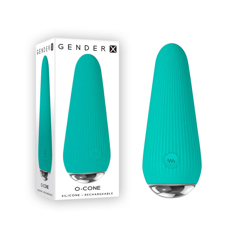 Gender X O-CONE – Blue USB Rechargeable Bullet Vibrator (10.8 cm / 4.25'') - Body-Safe Silicone for Wellness