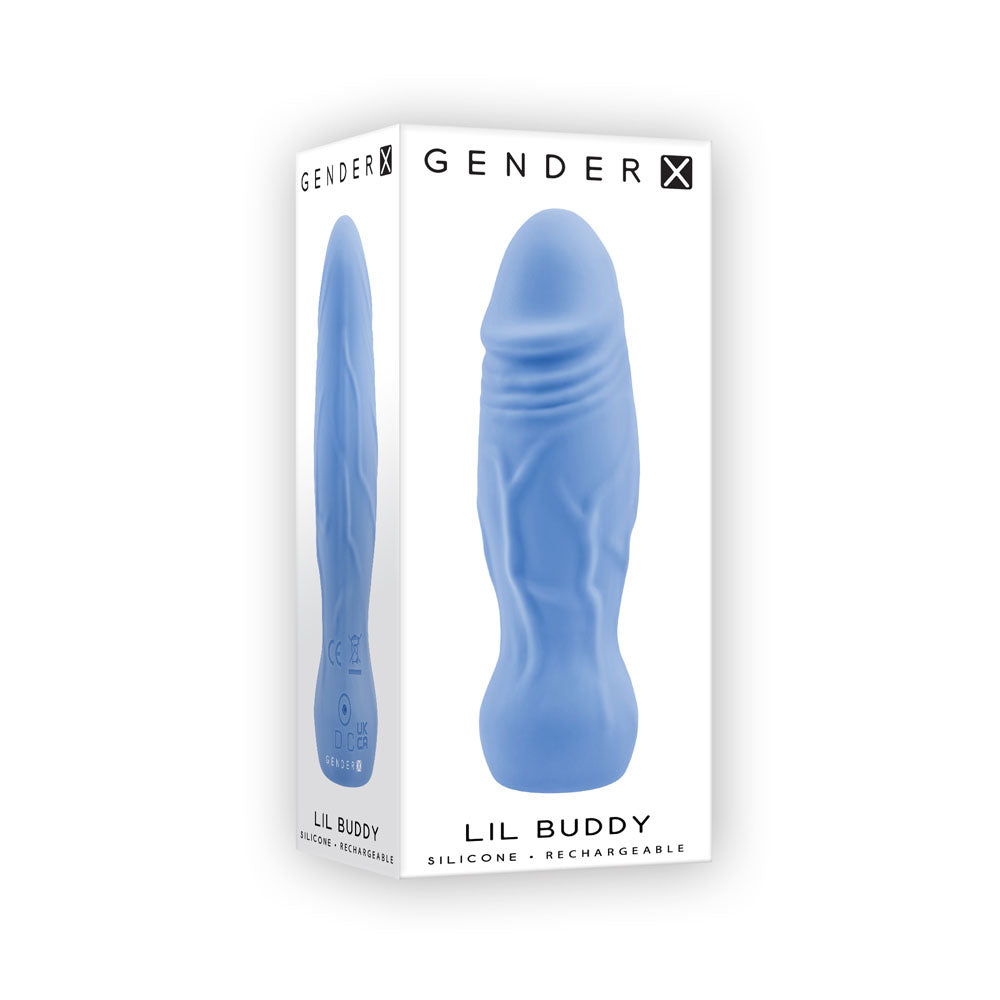 Gender X LIL BUDDY - Light Blue 10.1 cm USB Rechargeable Mini Vibrator for Wellness