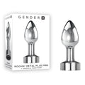 Gender X ROCKIN METAL PLUG MINI - Chrome 7.8 cm USB Rechargeable Vibrating Mini Butt Plug for Enhanced Wellness and Pleasure