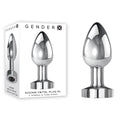 Gender X ROCKIN METAL PLUG XL - Chrome 10.5 cm USB Rechargeable Vibrating XL Anal Plug for Enhanced Pleasure