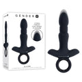 Gender X SLAYER - Black 20 cm USB Rechargeable Thrusting Vibrating Anal Plug