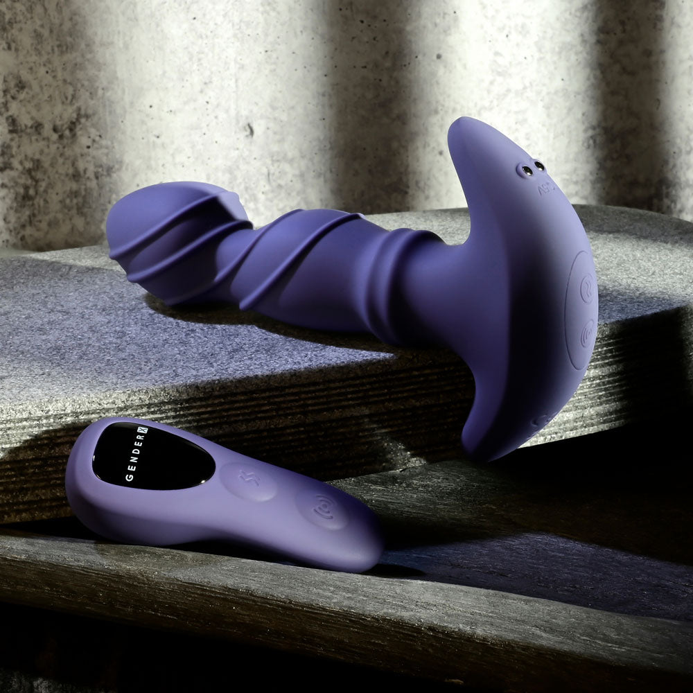 Gender X RING IT - Purple 16.5 cm USB Rechargeable Vibrator with Wireless Remote Control for Enhanced Pleasure