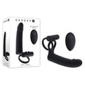 Gender X FULL SWING - Black USB Rechargeable Vibrating Cock Ring with Dual Penetrator Attachment
