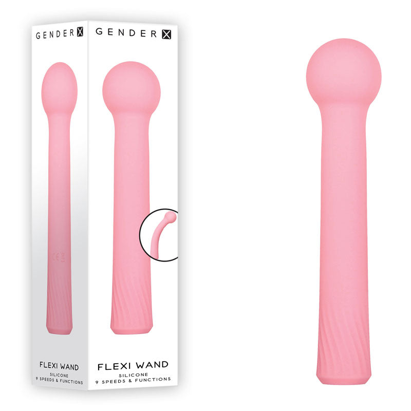 Gender X FLEXI WAND - Pink 16.6 cm Body-Safe USB Rechargeable Vibrator for Wellness and Pleasure