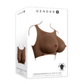 Gender-Neutral Wearable Breasts - E-Cup Size - Dark Brown Silicone Undergarments for Comfort and Confidence
