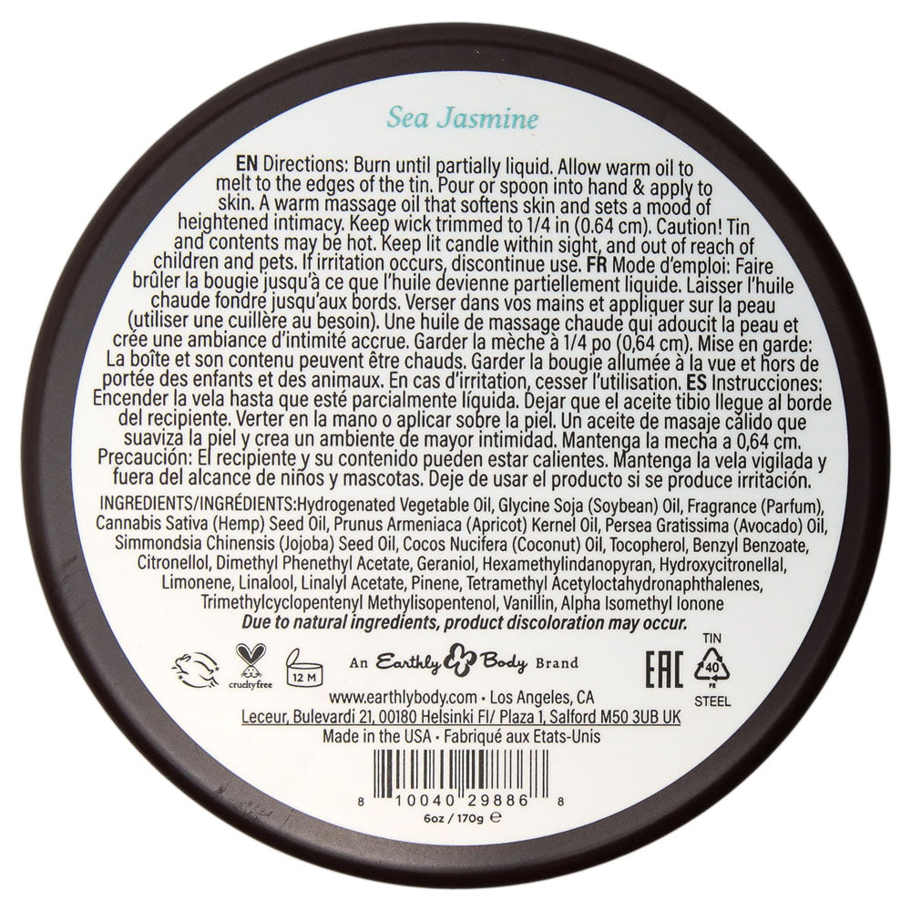EB Sea Jasmine Scented Massage Candle – Relaxing Aromatherapy – 170 g