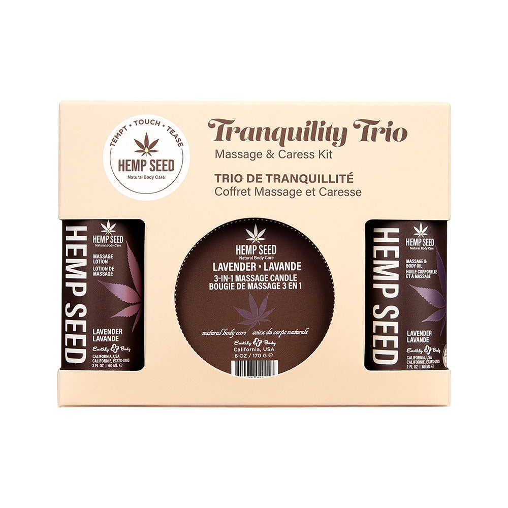 Hemp Seed Lotions & Lubes – Lavender Scented – 3 Piece Kit