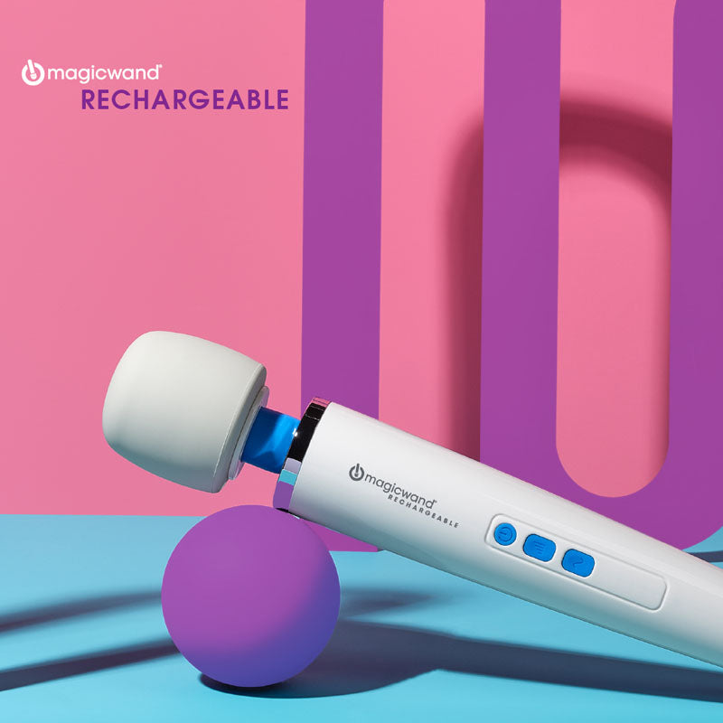 Magic Wand Rechargeable Massage Wand - White (Portable, Versatile, Body-Safe)