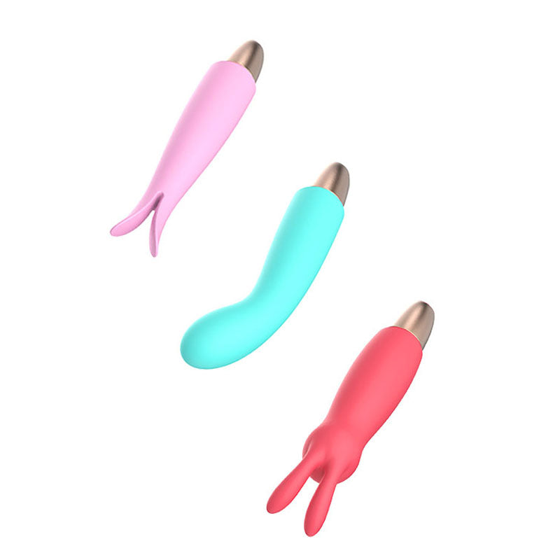 Adam & Eve PLAYFUL SEDUCTION KIT - Versatile USB Rechargeable Vibrator with 3 Interchangeable Sleeves for Enhanced Pleasure