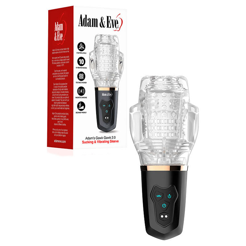 Adam & Eve Masturbator – USB Rechargeable, Clear –