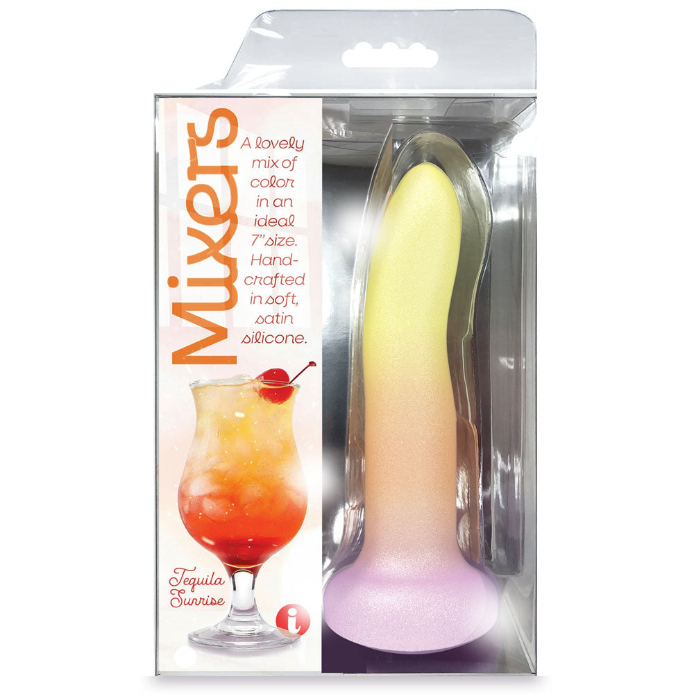Mixers Dongs – Realistic Body-Safe Silicone Dildo – Orange/Yellow – 20.3 cm