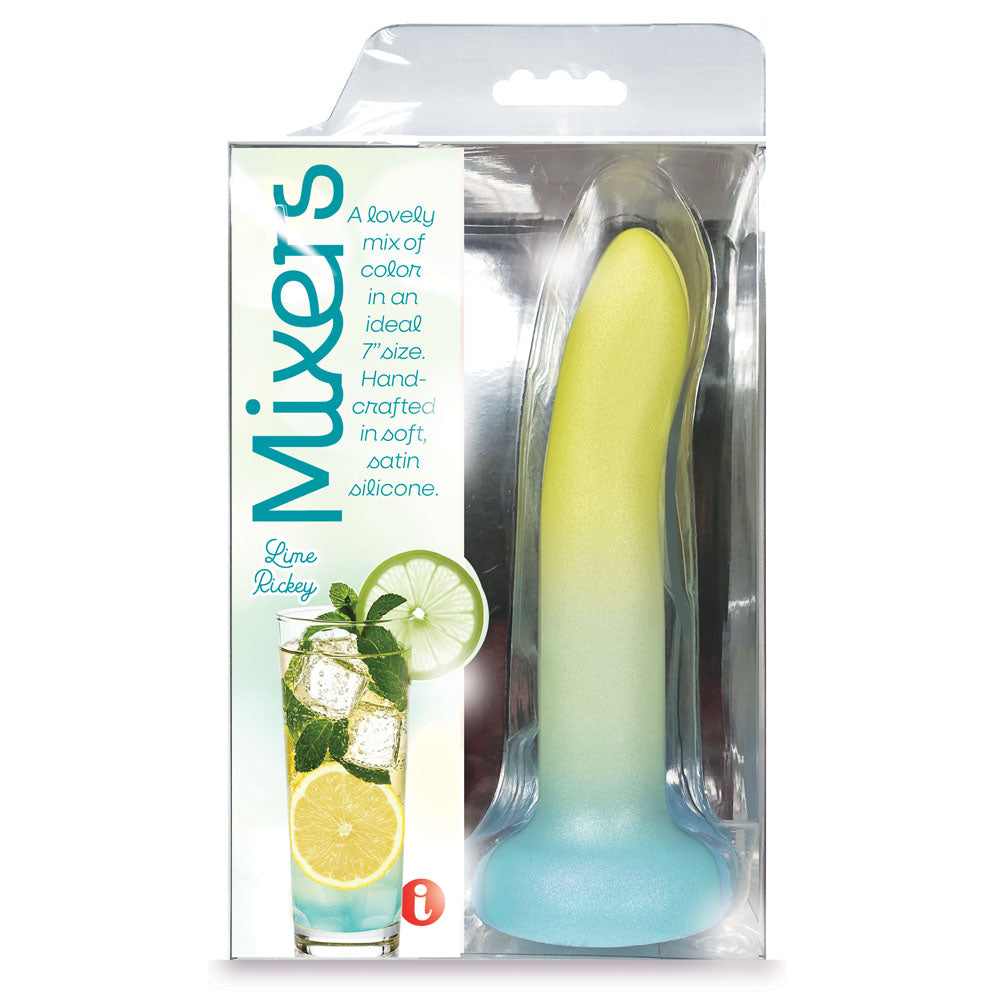 Mixers Dongs – Body-Safe Silicone Vibrator – Yellow/Blue – 20.3 cm