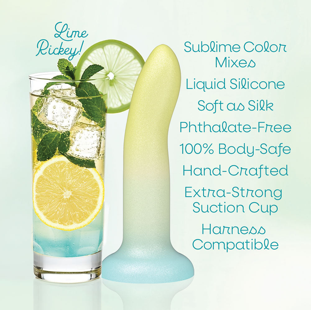 Mixers Dongs – Body-Safe Silicone Vibrator – Yellow/Blue – 20.3 cm
