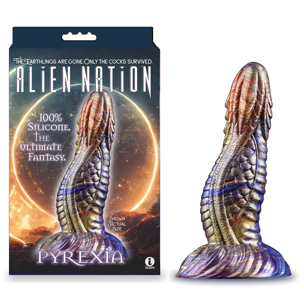 Alien Nation - Pyrexia - 17.8 cm Metallic Fantasy Dong for Enhanced Pleasure (Body-Safe, Non-Toxic Material)