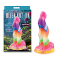 Alien Nation - Lick Of The Lair - Glow-in-the-Dark Rainbow Fantasy Dong (17.8 cm, Body-Safe, Non-Toxic)