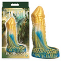Alien Nation - Komodo Fantasy Penis Extender Sleeve – Blue/Gold (16.5 cm, Body-Safe, Comfortable Fit)