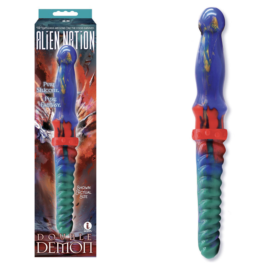 Alien Nation - Double Demon - 35 cm Fantasy Double Dildo in Vibrant Colors (Body-Safe, Non-Toxic, Gender-Neutral)