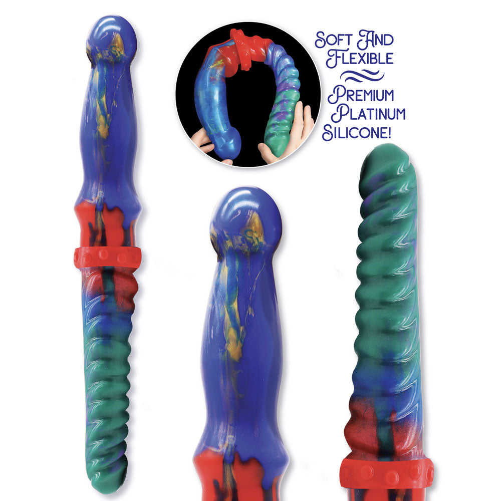 Alien Nation - Double Demon - 35 cm Fantasy Double Dildo in Vibrant Colors (Body-Safe, Non-Toxic, Gender-Neutral)