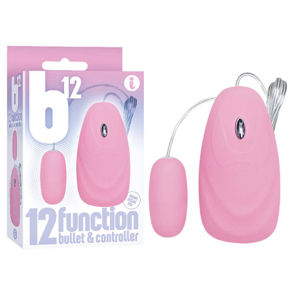 The 9's 12-Function Bullet – Body-Safe Silicone – Pink Personal Massager
