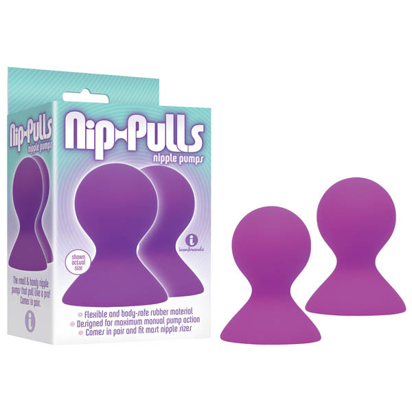 Purple Nipple Suckers - Body-Safe Silicone Nip-Pulls Set of 2 (Pleasurable Stimulation, Easy to Clean)