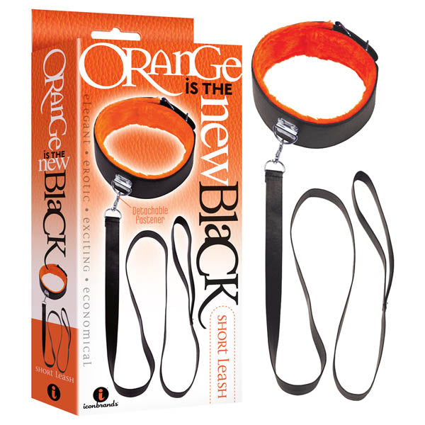 Orange Is The New Black - Short Leash for Safe Restraint - Versatile Black Design (Durable, Adjustable Length)