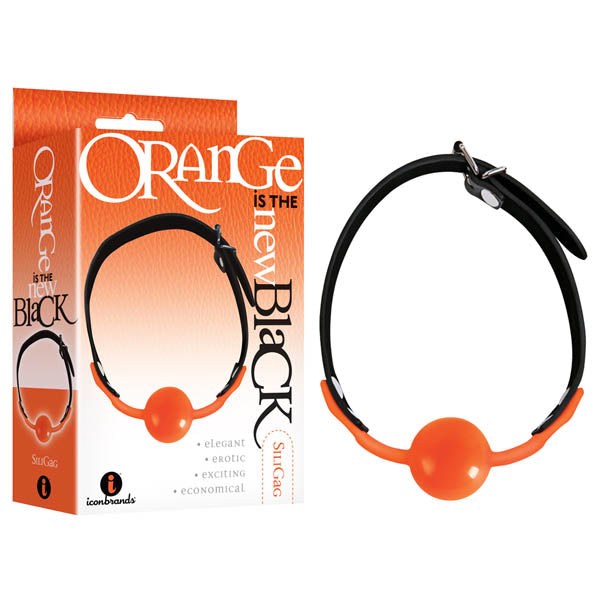 Siligag - Black & Orange Body-Safe Ball Gag for Wellness & Pleasure