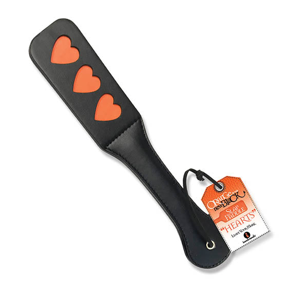 The 9's Bondage Paddle – Heart Design – Black for Intimate Play