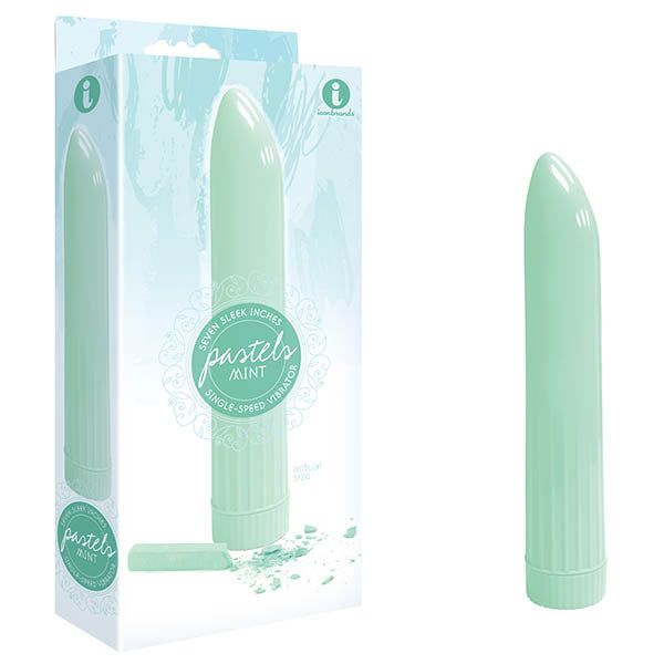 The 9's Pastel Vibes - Mint Green Body-Safe Silicone Vibrator (17.8 cm / 7'', USB Rechargeable)