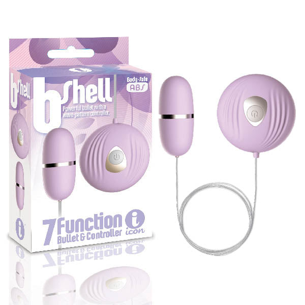 The 9's b-Shell - Body-Safe Purple Bullet Vibrator with Remote Control (USB Rechargeable, 10 cm)