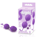 The 9's Body-Safe Silicone Kegel Balls - Purple (Strengthen Pelvic Floor, Gender-Neutral Design)