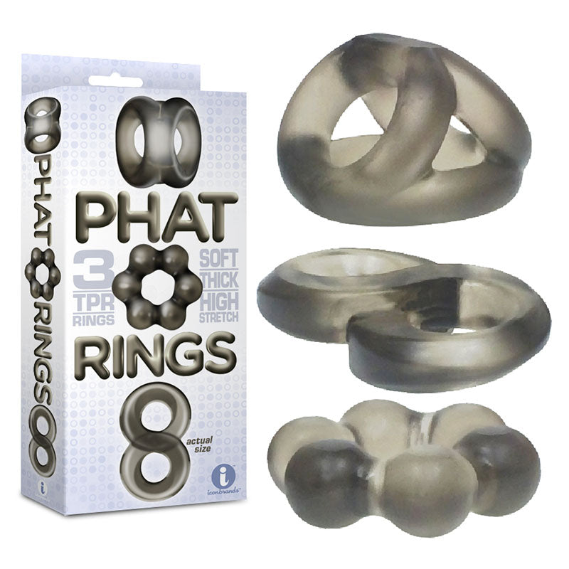 The 9's Cock Rings Set – Smoke – Versatile Intimate Accessories for Couples