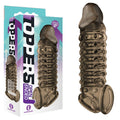 The 9's Toppers Open Ended Penis Extension Sleeve – Smoke (Body-Safe, Flexible Fit, Enhanced Pleasure)