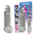 The 9's Toppers Open Ended Clear Penis Extension Sleeve - Body-Safe, Flexible Design for Enhanced Pleasure