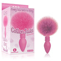 Cottontails Ribbed Pink Butt Plug with Bunny Tail – Body-Safe Silicone, Gender-Neutral Design (USB Rechargeable, 20 cm)