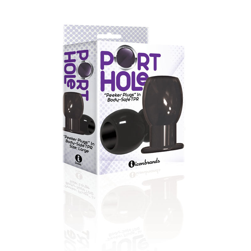 The 9's Port Hole black hollow tunnel butt plug – image 4