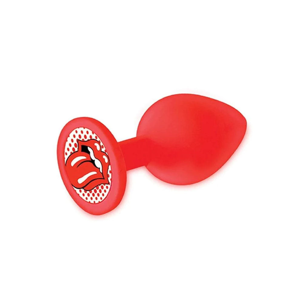 The 9's Body-Safe Silicone Booty Talk Tongue Butt Plug – Vibrant Red (USB Rechargeable, 10 cm)