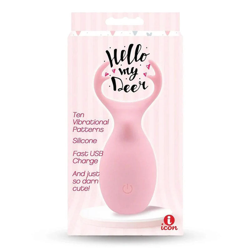 Buzzy Buddy Hello My Deer - Pink USB Rechargeable Wellness Stimulator for All Genders