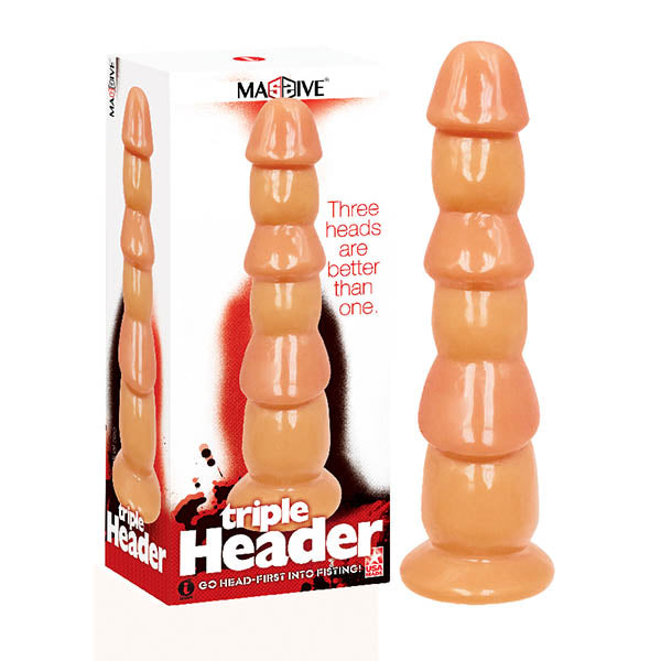 Massive Triple Header - Body-Safe 3-Head Dildo for Enhanced Pleasure (Flexible, 30 cm)
