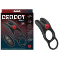 Red Dot Cock Ring – USB Rechargeable, Body-Safe Silicone – Black