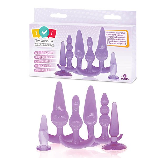 Try-Curious Anal Toys Kit – Set of 6 – Purple