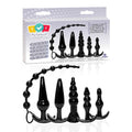 Try-Curious 6-piece anal plug kit in black