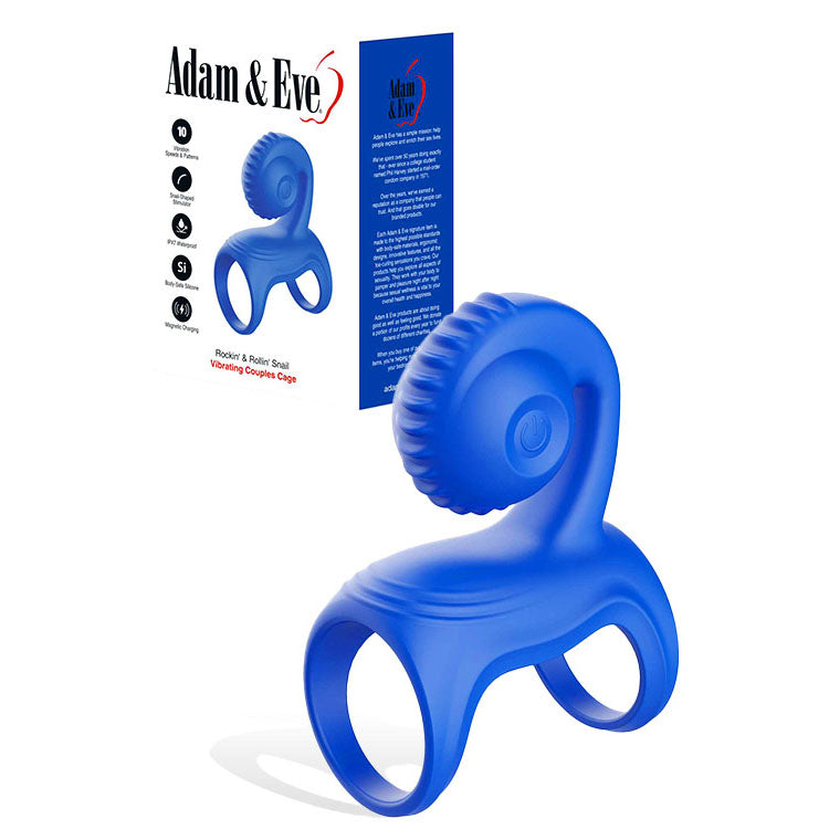 Adam & Eve Rockin & Rollin Snail - Vibrating Couples Cage for Enhanced Intimacy
