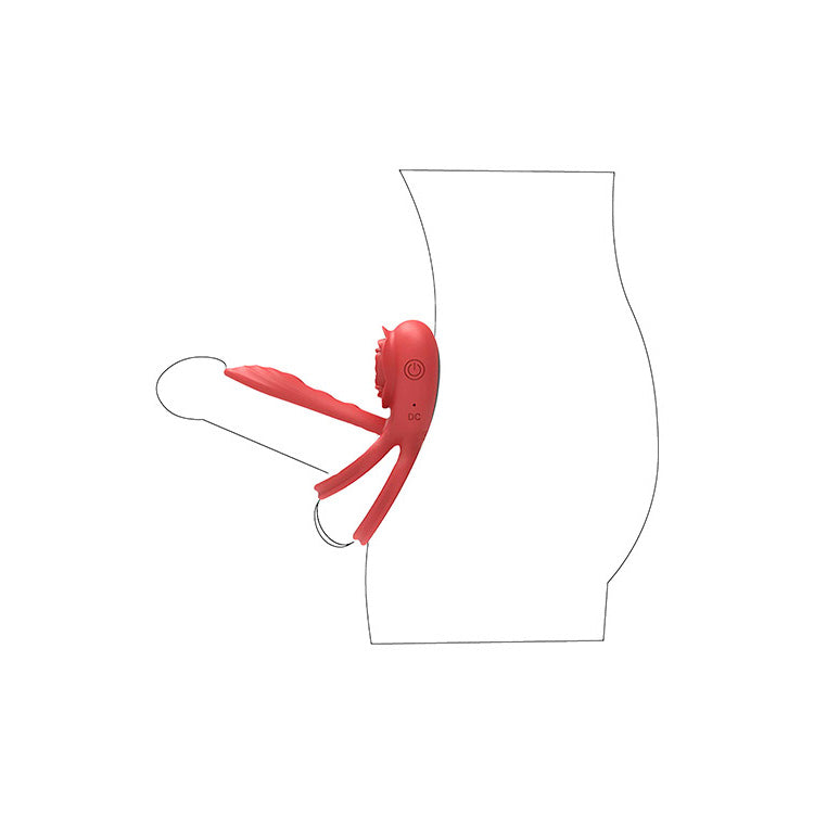 Adam & Eve Cock Rings – Rechargeable, Body-Safe Silicone – Red