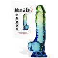 Adam & Eve Dongs – Realistic Design – Body-Safe Silicone – Blue/Green – 21.5 cm