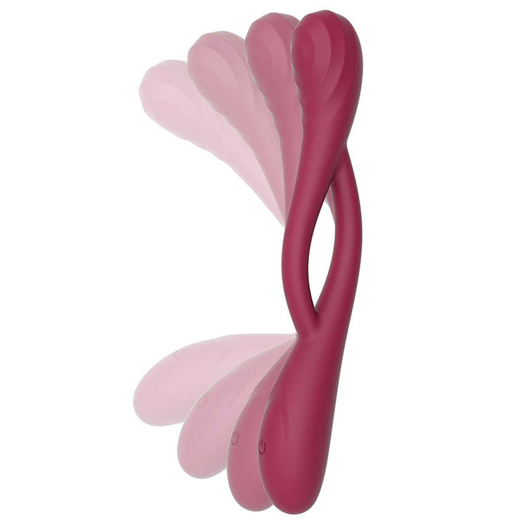 Adam & Eve INFINITY - Bendable USB Rechargeable Vibrator in Vibrant Red (Body-Safe, 20 cm)