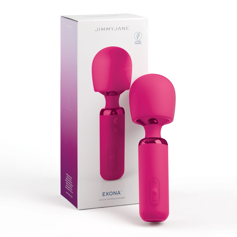 JimmyJane Exona - Body-Safe USB Rechargeable Massage Wand in Pink (18.3 cm)