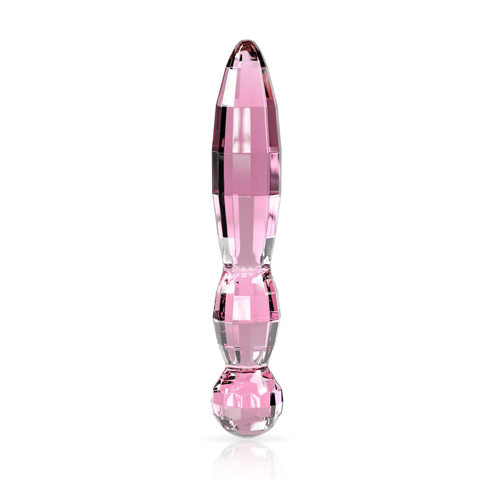 JimmyJane Dillenia Cissus - Body-Safe Clear Pink Glass Dildo (19.5 cm, Non-Toxic, Gender-Neutral)