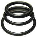 KinkLab Body-Safe Rubber Cock Rings - Black - Set of 3 Sizes for Enhanced Pleasure and Support