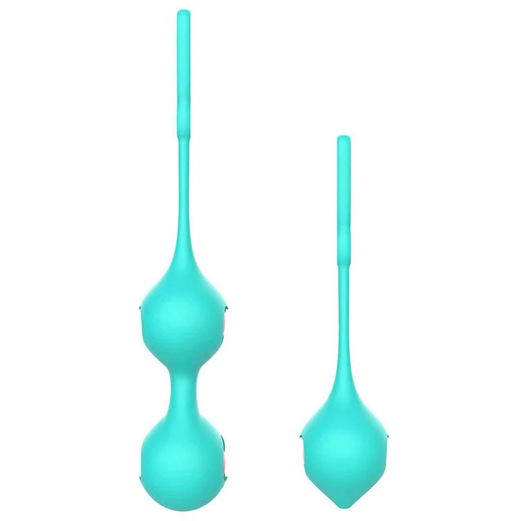 Adam & Eve Eve's Kegel Hearts teal weighted kegel set – image 3